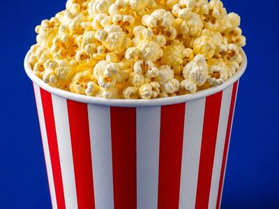 popcorn, snack, bucket, striped, red, white, cinema, food, delicious, butter, salty, crunchy, fresh, gourmet, refreshment, light, appetizer, kitchen, culinary, blue