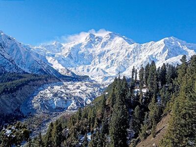 himalayas, nanga parbat, mountain, snow, forest, tree, sky, cloud, nature, panorama, peak, mountain range, hiking, pakistan, rakhiot, valley, landscape, winter, natural beauty, view