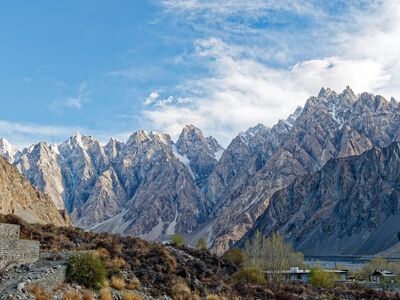 pakistan, gilgit-baltistan, karakoram, batura, passu cones, mountains, snow, landscape, nature, clouds, sky, rocks, hunza valley, canyon, camp, view, hiking, peaceful nature, tourist attraction