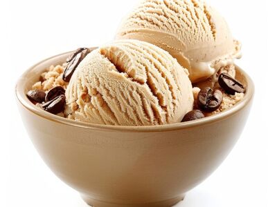 coffee, ice cream, dessert, bowl, coffee beans, cold, creamy, delicious, gourmet, sweet, summer, snack, tasty, vanilla, classic, natural light, milky, creamy texture, nature, caramel, finocchio
