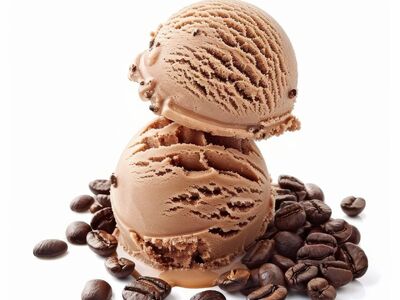 chocolate ice cream, coffee bean, creamy ice cream, dessert, cold snack, summer treat, sweet, scoop, sweet indulgence, delight, double scoop, dark chocolate, vanilla ice cream, ice cream cone, coffee flavor, decadent, gourmet, visual appeal, freshness, winter treat