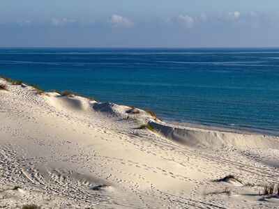sea, ocean, nature, water, beach, horizon, peace, summer, sand, carthage, travel, shore, landscape, blue, white, mediterranean, africa, tunisia, tranquility, calm, calm sea