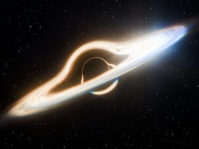 black hole, space, science, gravity, universe, cosmos, einstein, starry sky, physics, spacetime curvature, astrophysics, event horizon, galaxy, black hole illustration, relativity, light distortion, theory of relativity, gravitational singularity, accretion disk