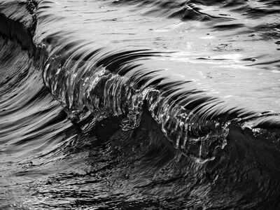 wave, sea, ocean, nature, water, splash, beach, surf, landscape, seascape, black and white, glassy, crystal, transparent, summer, aesthetic, calm, texture, reflection, movement, moisture