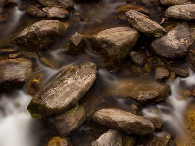 rocks, flowing water, landscape, natural, river, nature, stream, watercourse, rocky, waterfall, calm, meditative, long exposure, boulders, mountain stream, autumn, tranquility, forest, misty