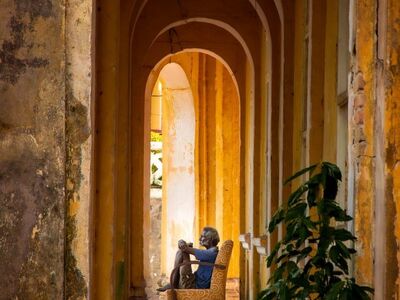 malaysia, ipoh, arcade, old, chair, city, shadow, adventure, abandoned, architecture, tourism, yellow, vault, historic, solitary, lifestyle, antique, passageway, exploration