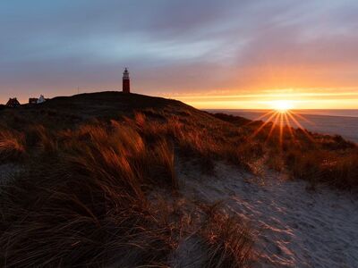 sunset, nature, lighthouse, dunes, sea, texel, north sea, beach, landscape, coast, holland, red sky, evening light, pathway, west light, natural scenery, hilly coast, evening landscape, summer sunset, nature reserve, summer evening, pristine nature, light effect