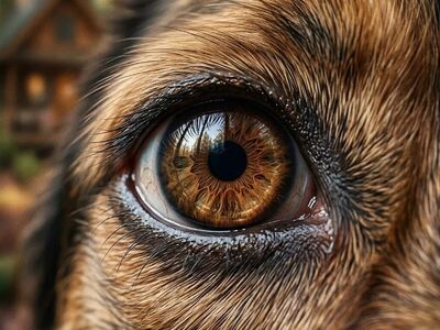 dog eye, curiosity, close-up, brown fur, cabin in forest, autumn, pet, focus, photography, outdoors, inquisitive, dog fur, animal, fur, dog's attentive eye, cabin, close-up of dog's eye, dog, mysteries, animal psychology