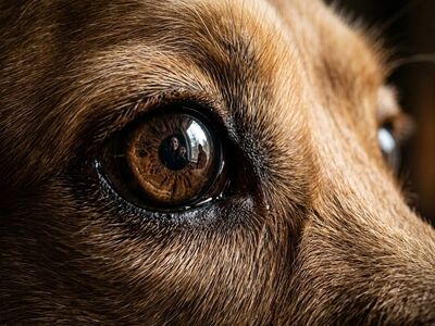eye, dog, detail, close-up, pet, reflection, animal, fur, gaze, color, emotion, attention, beauty, curiosity, texture, naturalness, shot, nature, charm, snout, person, portrait