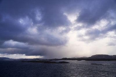 sea, sky, clouds, storm, islands, light, dramatic, hope, drama, atmosphere, landscape, gloomy, calm, sea panorama, dawn, mist, misty day, chilly, nature