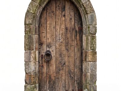 door, stone, arched, wooden, rustic, rusty, historical, entrance, architecture, patina, antique, medieval, artistic, ruin, worn, detail, rustically, restoration, circle, solid