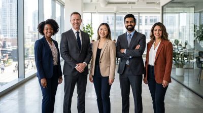 team, business environment, professional, office, business people, diversity, collaboration, success, friendship, variety, planning, employee satisfaction, formal attire, architecture, customer service, promotion, communication, expressions of trust, consulting
