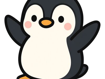 penguin, cartoon, cute, animal, character, nature, drawing, black and white, cartoon character, graphic, dancing, animation, entertainment, symbol, trend, cute animals, kid, children theme, design, digital art
