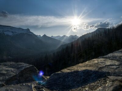 fz18, hdr, montana, nature, panasonic, qtpfsgui, dawn, hike, landscape, mountain, outdoors, sky, snow, sunset, travel