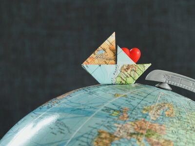 globe, ship, exploration, to travel, heart, adventure, nature, world, explore, vacation, sea, water, wedding, sail, world travel, vacations, plane, coupon, wanderlust