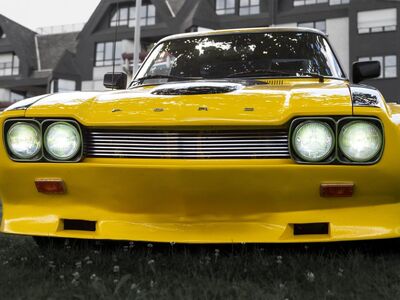 ford, capri, antique car, car wallpapers, automobile, car, yellow, vehicle