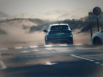 storm, landscape, vehicle, automobile, sandstorm, saharasand, canary islands, spain