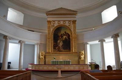 church, cathedral, inside, altar, pictorially, benches, people, religion, faith, architecture, columns, decoration, tourism, helsinki, protestant