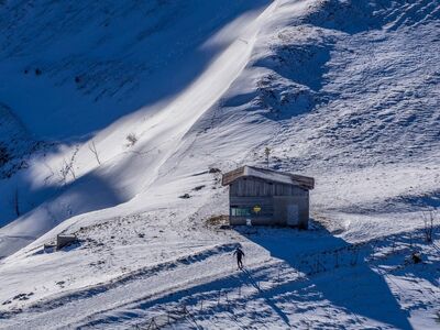 mountain, snow, cross-country skiing, alps, nature, tegernsee, rottach-egern, wallberg, sunny, sports, leisure time