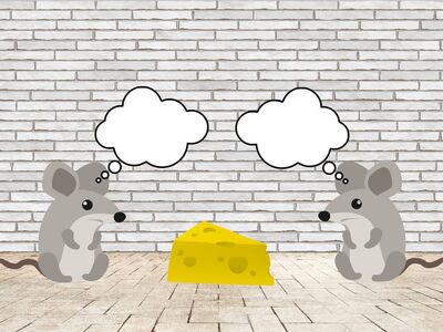 mice, rodents, mammals, small, animals, cute, cheese, cartoon, copy space, mouse, nature, fur, greeting card, fun, funny, conversation, communication, talking
