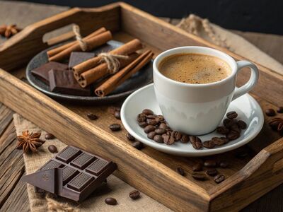 coffee, café, latte, cappuccino, espresso, barista, latte art, coffee beans, grinder, iced coffee, hot coffee, café interior, coffee shop, cozy café, coffee culture, breakfast, croissant, coffee lifestyle, caffeine, mug, takeaway coffee, coffee cup, americano, flat lay, cup, ai generated