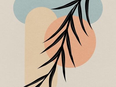 boho, background, nature, bohemian, leaves, drawing, botanical, boho style, poster, art, plants, retro, beautiful wallpaper, foliage