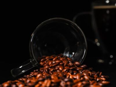 coffee beans, coffee, roasted, aroma, close up, coffee pot, aromatic, caffeine, drink, luxury items, coffee enjoyment, yummy
