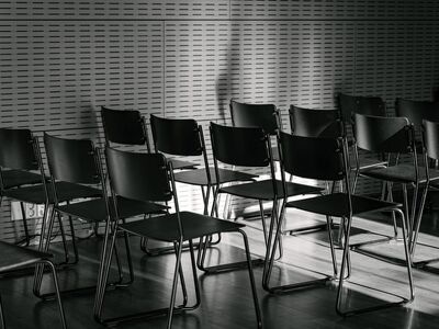 chair, room, furniture, seat, contrast, shadows, light, dark, office, meeting, conference, business