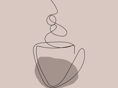 line drawing, background, drawing, coffee, drink, hot, minimalistic