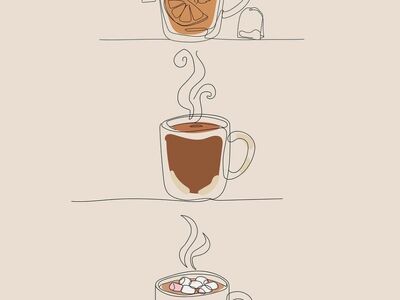 coffee, tea, chocolatemilk, coffee cup, hot, boho, bohemian, background, drawing, line drawing, beautiful wallpaper, tea cup, cup, winter, drink, drinking, cafe