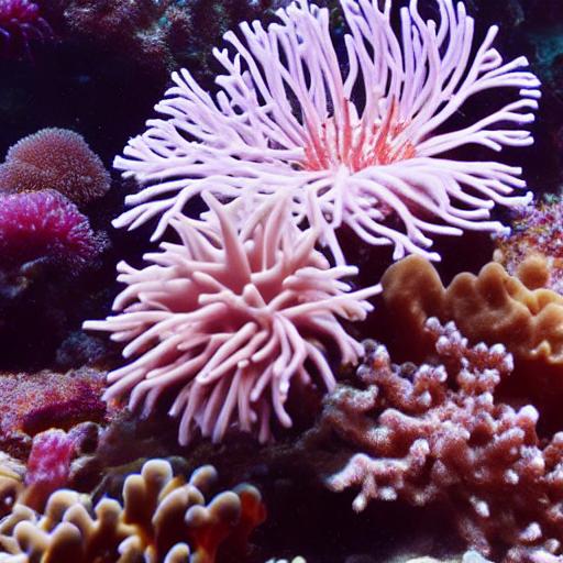 coral, anemone, sea anemone, underwater, reef, coral reef, aquarium, nature, sea, cairns aquarium — Полароид