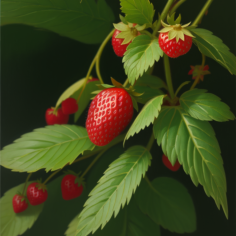 wild strawberry, fruit, nature, green, red, healthy diet, close-up, vitamin, fresh, gardening, terra cotta support, health, natural color, sweet, botanical, summery, agriculture, traditional, cultivation, seasonal — Багет