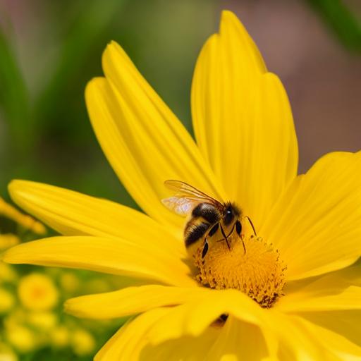 yellow flowers, bee, pollination, summer flowers, macro photography, nature, gardening, hd wallpaper, insect, tuber, yellow, jerusalem artichoke, pollinator insect, hot weather, flower wallpaper, beautiful flowers, nature background, above ground plant, outdoor environment — Смешной рисунок