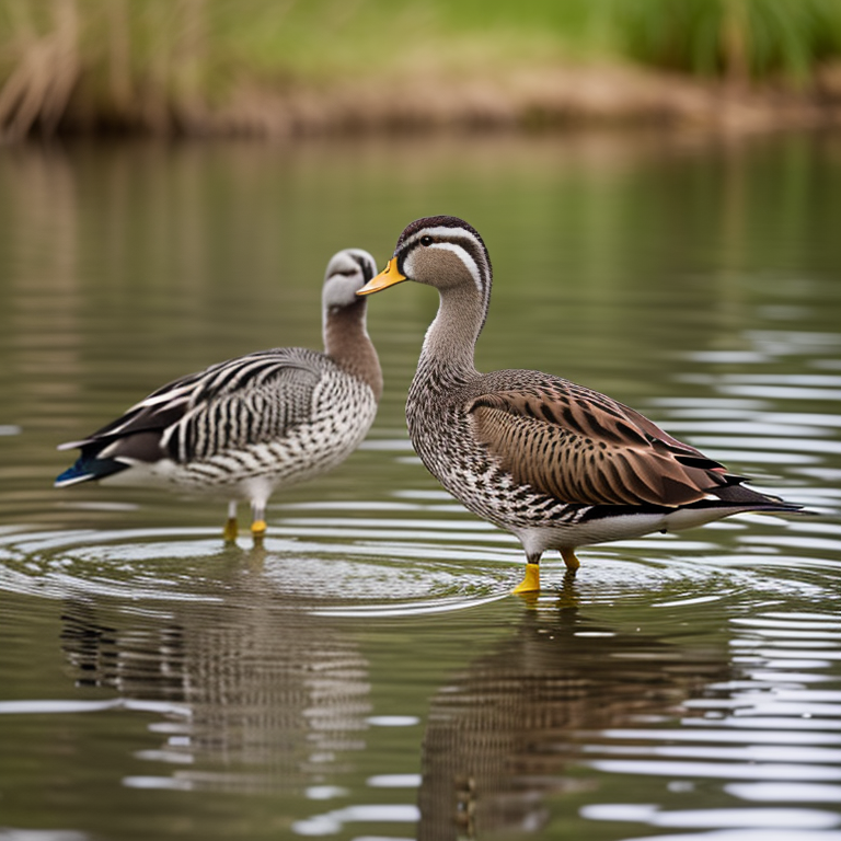 birds, water birds, ducks, speckled, lake, reflections, nature, biotope, tranquility, indonesia, indonesian nature, exotic, asian birds, bird photography, nature photography, wildlife, asian wildlife, exotic birds, avian — Размытый фон