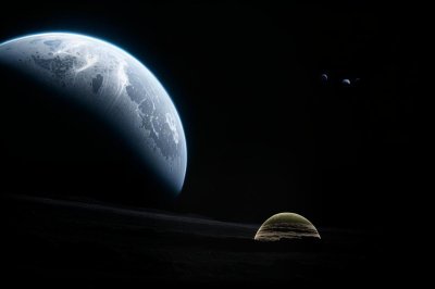 alien planet, spaceship, planet rings, space, futuristic, sci-fi, unknown world, interstellar, galaxy, astronomy, spacecraft, prism, technological, stars, exploration, distant world, space exploration, astronautics, astrophysics, spacecraft navigation