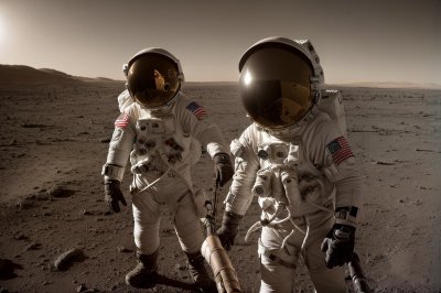 astronaut, selfie, mars, space exploration, surface, spacesuit, space, science, desert, mountain, exploration, adventure, martian desert, sun, nature, camera, sand, red, pioneering, landscape, vision