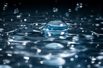 bubble, water, splash, liquid, surface, reflection, blue, nature, refreshing, shine, drops, depth, transparency, scattering, art, macro, water drops, ripples, quiet, waves