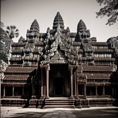 angkor wat, temple, architecture, historic, khmer, culture, travel, landmark, tourism, asian, buddhism, history, road, with vehicle, nature, jungle, trees, asia, famous, proof, cambodia