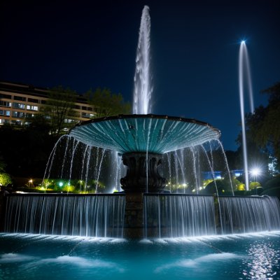 fountain, waterfall, blue, water, urban, flow, texture, city fountain, water surface, outdoors, background, refreshing, dawn, nature, reflection, wet, water fountain, cascade, clear, splash — Размытый фон