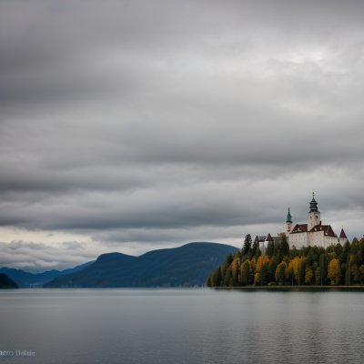 castle, lake, gmunden, austria, island, fall, cloudy, landscape, water, spring, nature, town, tree, travel, panorama, blue, austrian alps, hiking, traunsee lake, mist, Gmunden, Upper Austria, Austria