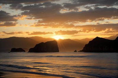 sunrise, nature, mountains, sun, sea, shadow, beach, clouds, horizon, outdoors, boating, rowing, rowboat, sunset, silhouette, boat, calm, peace, peaceful, dawn, reflection, Western Visayas, Philippines, Pandan