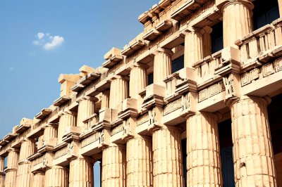 columns, architecture, greece, athens, ancient, cornice, culture, history, greek, tourism, monument, nature, archaeology, building, sun, tourist attraction, facade, photography, ancient building