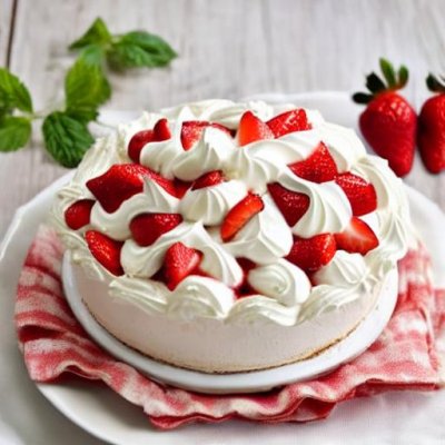 meringue, strawberries, nature, dessert, cream, red sauce, empty stand, white plate, summer, fresh strawberries, strawberry sauce, sweet dessert, summer dessert, white surface, strawberry dessert, summer food, pastry, food art, homemade food — Винтаж