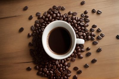 coffee, cup, whole coffee beans, wooden table, beverage, espresso, caffeine, black coffee, surface, coffee culture, snack, start of day, coffee cup, fresh, serving, simplicity, cultural, cozy, lunch break, modern, aroma