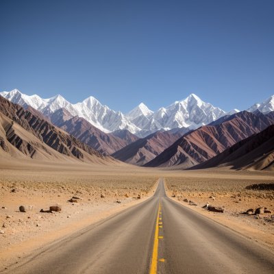 mountain, desert, karakorum, pakistan, nature, road, sky, snow, canyon, blue, shigar, gorge, sand, summer, travel, adventure, dramatic, view, excursion, beautiful