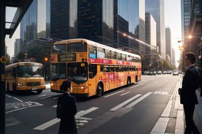city bus, rush hour, modern architecture, street scene, cityscape, transportation, modern city, transport environment, nature, sunset, busy city, traffic, city life, cyclists, walking, business district, reflection, speeding, skyscrapers, evening city, weekday, architecture