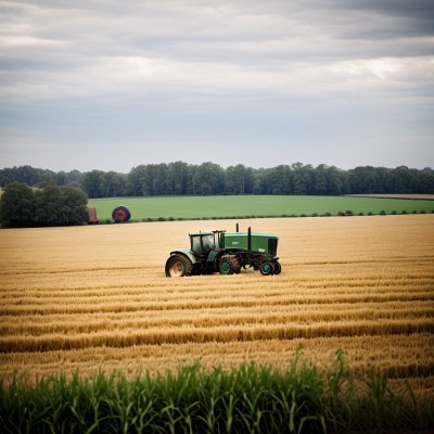 field, tractor, hay bales, agriculture, summer day, rural landscape, plants, straw, horizon, tractor in field, grass, plowing, grain, transport, harvest, ecology, landscape, nature, farmer, sky