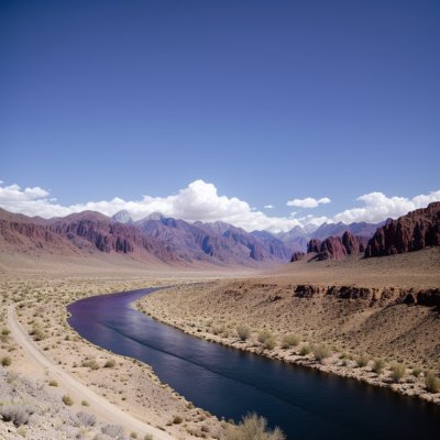 river, mountains, valley, desert, clouds, blue sky, purple mountain, rocky terrain, geology, indian subcontinent, gilgit-baltistan, karakorum, pakistan, current, tibetan plateau, dry riverbed, ecosystem, bend, hiking, riverbed