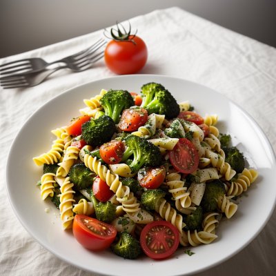 pasta, salad, vegetables, fusilli, tomatoes, broccoli, herbs, fresh, colorful, bowl, food, meal, cherry tomatoes, healthy, cuisine, cooking, grains, healthy lifestyle, food preparation