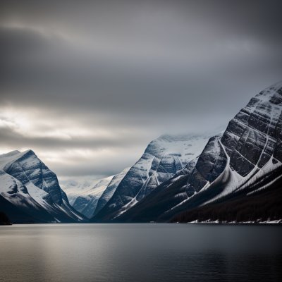 mountains, fjord, winter, snow, nature, water, landscape, winter scene, frozen landscape, nordic fjords, sunset, winter landscape, dramatic sky, rainy, sea, stormy sky, natural beauty, cold, nordic nature, harsh landscape — Демотиватор